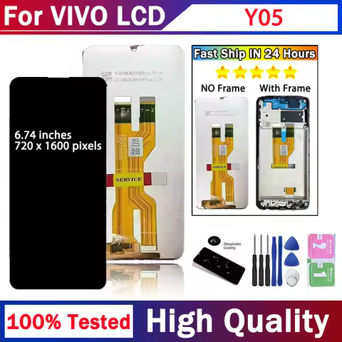 Y05 Display Screen With Frame For vivo Y05 LCD Display Touch Screen Digitizer Assembly Replacement R