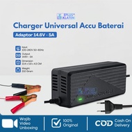 Charger Accu Motor Mobil 12V 14.6V 5A Portable Aki Tangki Sprayer Semprotan Elektrik Setrum PDC PAC