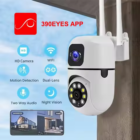 390EYES APP 8MP WiFi Security Camera Indoor PTZ Camera Motion Detection Auto Tracking Color Night Vi