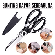 Stainless Steel Multipurpose Scissors with Bottle Opener and Walnut (GN3)