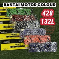 PROMORIN Chain Colour 428 132L Rantai Motor Warna blue green black orange purple red LC135 Y15 RS150