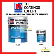 [READY STOCK] 5L NIPPON EA4 Epoxy Finish HB c/w Hardener | Cat Epoxy Lantai | Floor Paint | Cat Lantai | 地面漆