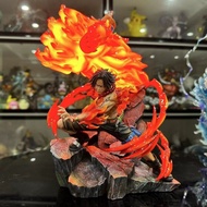 [Quick Shipment] Ready Stock One Piece One Piece GK Doll Top Showdown Fire Fist Ace Doll Statue Scene Model Decoration Boxed Figure