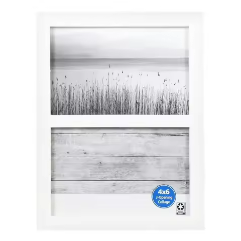 – 4x6 Picture Frame – White Gallery 2 Photo Linear Program Wall Photo Frame