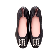 O&B รองเท้าหนังแกะ  รุ่น AUDREY CREST IN SILVERY BLACK-11087SS06687F_F5BKXX