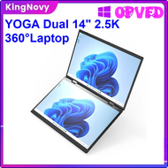 OPVFD KingNovy L14 YOGA 2*14 Inch Laptop 12th Gen Intel N95 2.5K Dual Touch IPS Screen 360° Notebook Windows 11 Tablet PC 2 in 1 WiFi GAFDE