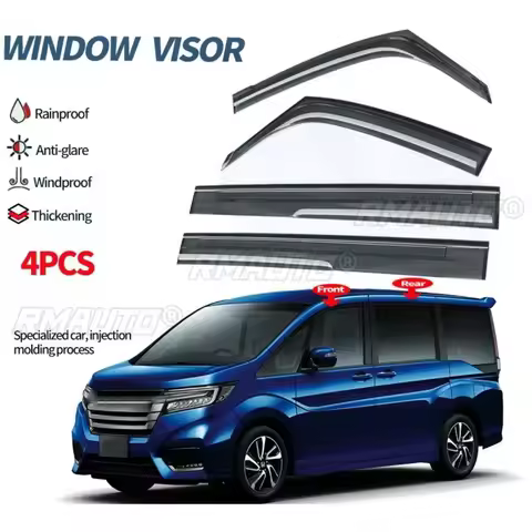 For Honda Step Wgn RP 2015-2021 MUGEN Style Side Window Deflector Sun Rain Guards Window Visor Weath