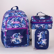 Australia smiggle Elementary School Students Reduce Burden Schoolbag Blue Pegasus Cartoon Princess Girl Backpack