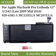A1331 Laptop Battery For Apple MacBook 13.3"A1342 Unibody MC207LL/A MC516LL/A 020-6809-A