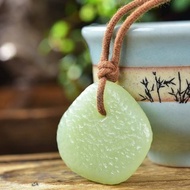 秒殺價 天然和田玉黃口料原石吊墜 玉質細膩