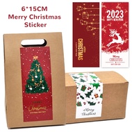 50 Pcs/Pack 2023 Merry Christmas Stickers Happy New Year Wishes Stickers Christmas Tree Xmas Gift Package Decor Sealing Labels Sticker