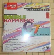 桌球孤鷹~桌球膠皮~紅雙喜C7長顆~(紅黑-1.0)~~進攻半長膠 經典犀利 ~攻守自如!