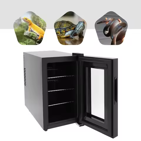70W Black Intelligent Reptile Egg Incubator Clear LED Display 23L/6.08gal 110-127V, with Precise Tem