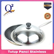 Pan Lid+Knob Stainlees 20-32 Cm Frying Pan Lid Fry Pan Wok Pan Stainless Frying Lid