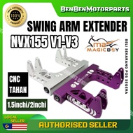 Bracket Extender MAGICBOY NVX V1 V2 V3 AEROX SCOOTER Billet +1.8 INCH Arm Alloy CNC PRO Breket Exten