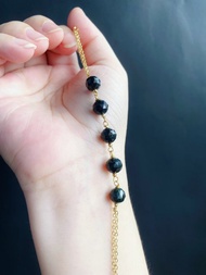 天然緬甸玉翡翠 鑽切 墨翠 設計款 手鍊 禮物 生日禮物