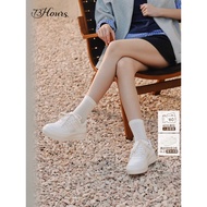 73hours Women's Shoes Long-Legged Filter Autumn New Style Fashion White Shoes Sneakers Thick-Soled H