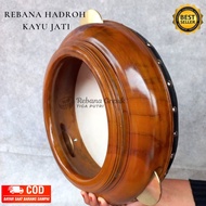 rebana kayu jati ukuran 31 cm kualitas super model jepara berkualitas hadroh banjari