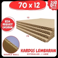 70x12 Sheet Cardboard 60x12/ 50x12/ 40x12 Plain Sheet Double Wall Packing Brown Cardboard Color Pack