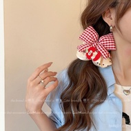 Korean Style Gentle Three-Dimensional Bowknot Ball Head Scrunchy Hair Ring High-End Head Rope Ponyta