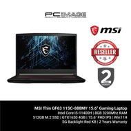 MSI Thin GF63 11SC-888MY 15.6" Gaming Laptop Black (i5-11400H, 8GB, 512GB, GTX1650, Win11H)