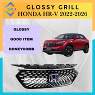 Honda HRV HR-V Vezel Pre-Facelift 2022-2024 RS e:HEV Front Grill Diamond Top Glossy Grill Logo Emble