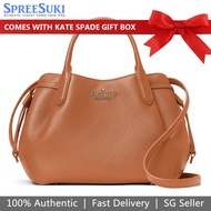 Kate Spade Handbag In Gift Box Crossbody Bag Pebble Leather Dumpling Small Satchel Warm Gingerbread Brown # K8135