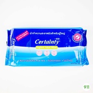 DES ทิชชู่เปียก wipes ทิชชู่ baby แผ่นนุ่ม ใหญ่พิเศษ Certainty Hygienic Adult Wipes 40 แผ่น ไม่มีแอลกอฮอล์ ไม่มีน้ำหอม แผ่นทำความสะอาด กระดาษเปียก