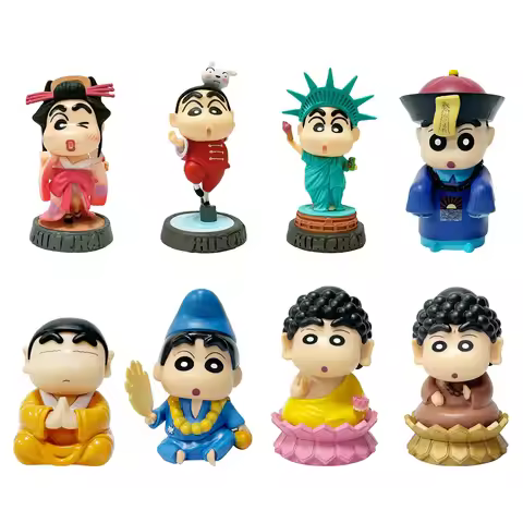 Crayon Shin-chan Pajamas Cute Pvc Collection Creative Cosplay GK Model Desktop Ornaments For Kid's B