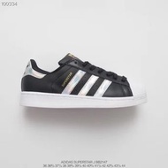 優選 AL1044   #真標帶半碼！男女鞋！三葉草愛迪達 Adidas superstar 貝殼頭經典板鞋“黑鐳射彩虹杠”貨號：BB2147  價格1700元(884B)