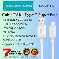 200cm Super Fast 3A Charger Cable USB Data Cable - Type C 3A 200cm Apple, Android, tablet