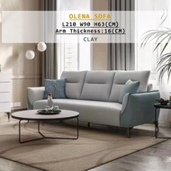 Living Mall Olena Fabric 3 Seater Sofa with Ottoman