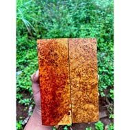 Amboyna burl for handle size 3x5x15cm