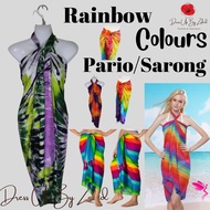 Ready Stock 🥻 Rainbow Pario || Kain Tie Dye Beach Pareo || Kain Pantai || Rainbow Colours Beach Pari