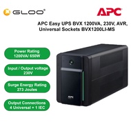 APC Easy UPS BVX 1200VA, 230V, AVR, Universal Sockets BVX1200LI-MS - Black