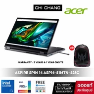 ACER Notebook Aspire Spin 14 ASP14-51MTN-528C (Steel Gray) รหัส NX.KRUST.002 Window+office แท้