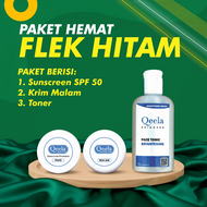 PAHE KRIM PENGHILANG FLEK HITAM MELASMA / PAKET HEMAT KRIM FLEK HITAM / QEELA SKINCARE TONER FLEK