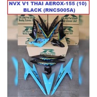 Rapido Cover Set Yamaha NVX V1 Thai Aerox-155 (10) Black Blue Accessories Motor NVX155 V1 NVX 155 thai aerox 155(10)