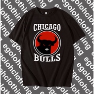 BULLS T-SHIRT - CHICAGO BULLS RED BULLS CLOTHES - CHICAGO RED BULLS TSHIRT - Black, 2.4,6,10
