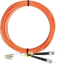 OpZonik 1M LC to ST Fiber Optic Patch Cable Multimode OM1 Duplex 62.5/125µm Optical Patch Cord 1G/10