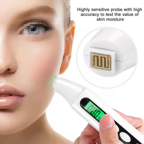 Skin Moisture Detector 0~99.9% Digital LCD Skin Face Moisture Oil Analyzer Monitor Tester Detector S