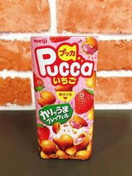 日本餅乾 夾心餅 貝殼餅 日系零食 meiji明治 Pucca草莓巧克力餅