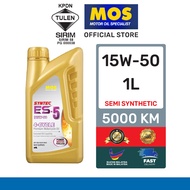 MOS ES SERIES SYNTEC ES-5 SAE 15W-50 SEMI SYNTHETIC MINYAK HITAM MOTOSIKAL
