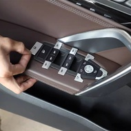 For BMW X1 iX1 U10 U11 2023 2024 Metal Car Window Glasses Lift Button Switch Trim Stickers