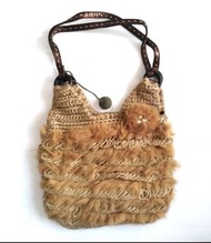 Cache Cache 毛茸毛線編織水桶包/ 側孭袋 / 手挽袋 Furry Knit Bucket Bag / Shoulder Bag