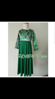 Jubah dress songket printed raya
