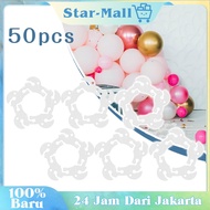 50Pcs Decorative Balloon Clips Annulus Balloon Clips Flower Shaped Balloon Clips