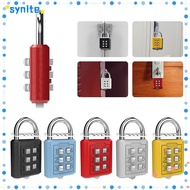SYNITE 6 Digit Button Password Lock Anti-theft Combination Lock Travel Backpack Zipper Lock