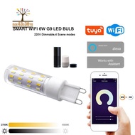 G9 Led Light Bulb 6W Tuya  Dimmable Smart Light Halogen Light Voice Control Smart LED Bulbs 2700-650