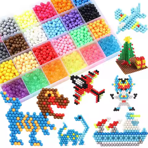 36 Colors Refill Beads Puzzle Crystal DIY Water Spray Beads Set Ball Hobbies Games 3D Handmade Magic